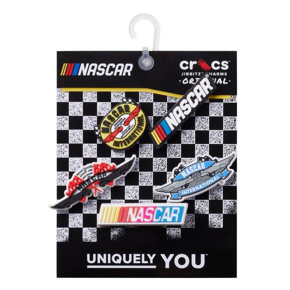 Crocs NASCAR Stock Car Racing Motorsports Jibbitz Charms 5 Pk Shoe Accessories - Picture 1 of 4